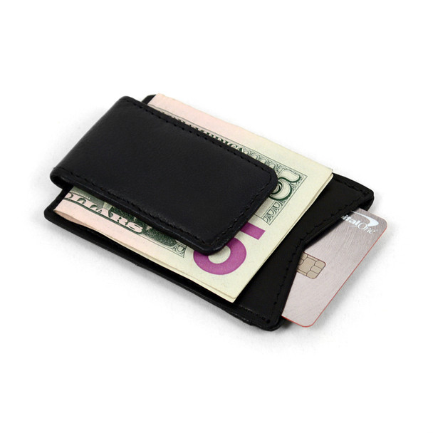 Leather Money Clip with Magnetic Closure MC-2091