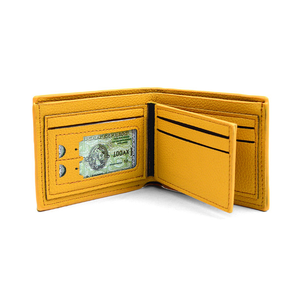 ◇VERMILAN◇ Benny Half Wallet 4COLOR Bi-Fold Two Tone Leather Wallet with Color Trim MLW5184