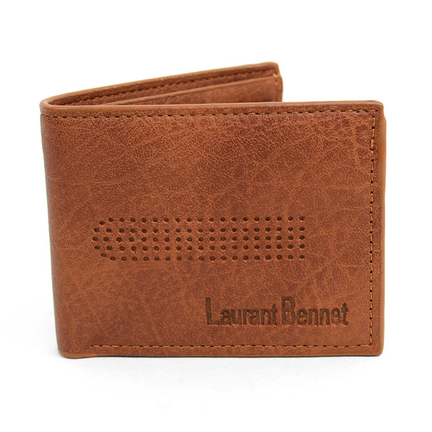 Bi-Fold Leather Wallet with Decorative Front Detail MLW5185