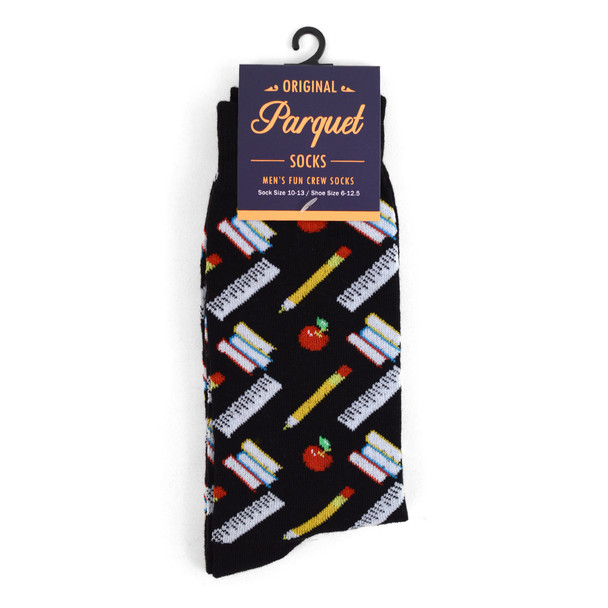 12pairs Men's School Supplies Novelty Socks NVS1762