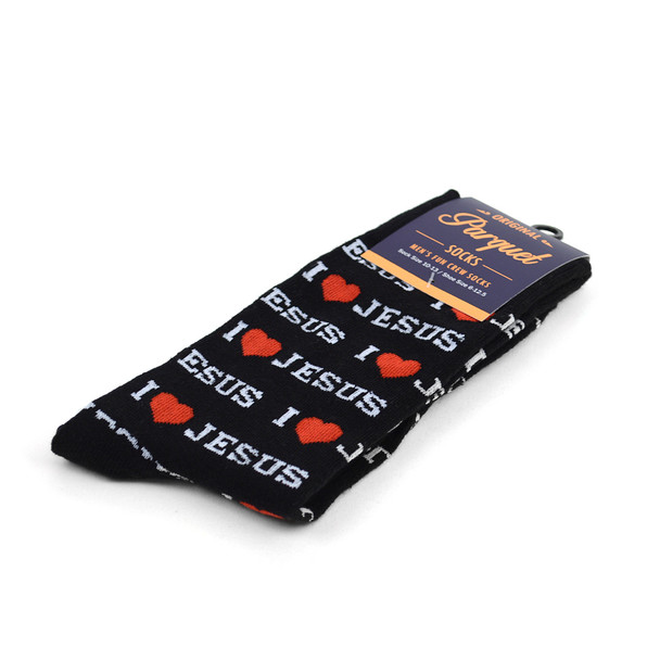 12pairs Men's "I Love Jesus" Novelty Socks NVS1758-59