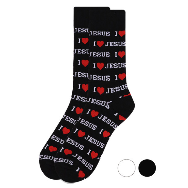 Men's "I Love Jesus" Novelty Socks NVS1758-59