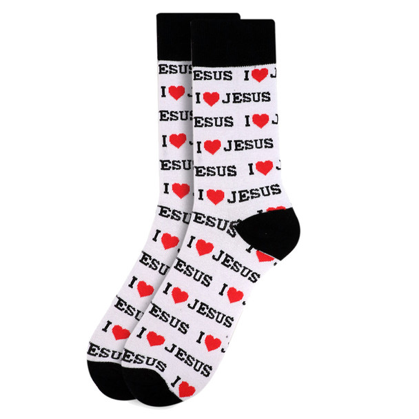 Men's "I Love Jesus" Novelty Socks NVS1758-59