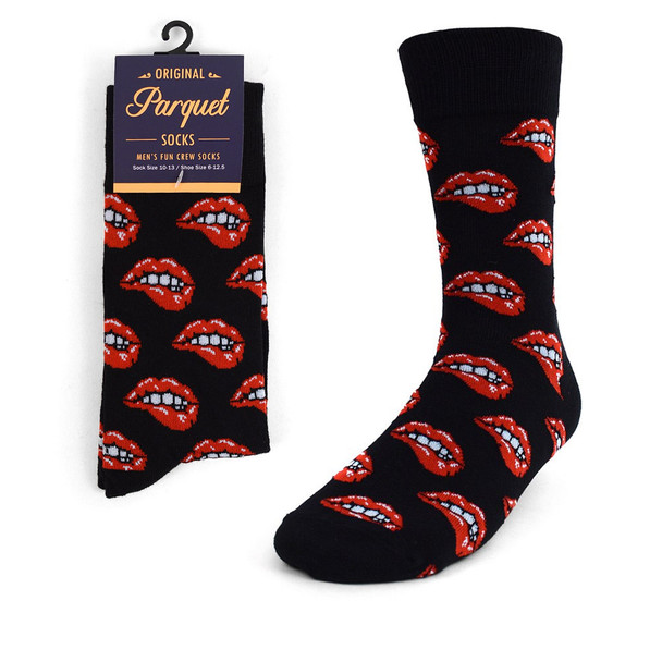 Men's Sexy Lip Bite Novelty Socks NVS1765