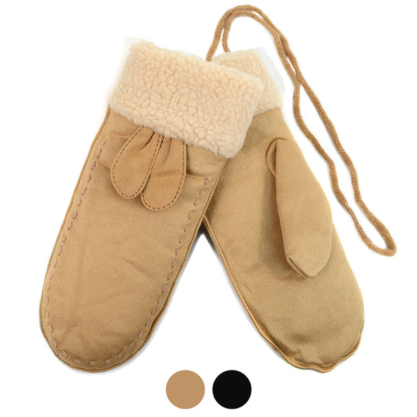 Women's  Mittens with Fur Lining