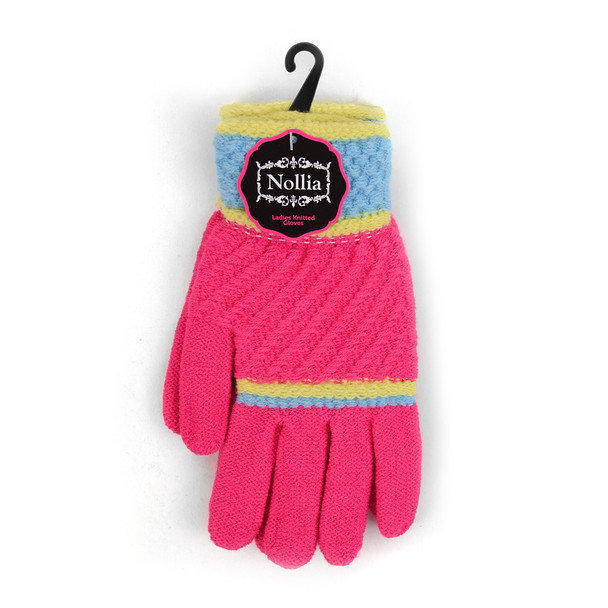 6pc Women's Knit Winter Gloves - LFG61-63