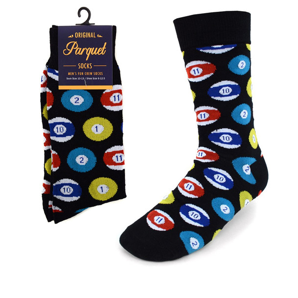 Men's Billiards Novelty Socks NVS1784-BLK