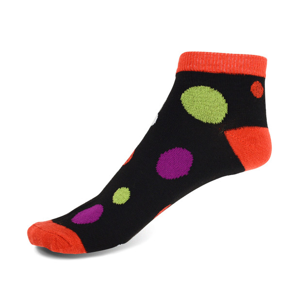 Assorted Pack (6 pairs) Women's Polka Dot Low Cut Socks LN6F1630