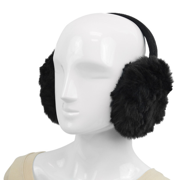 12pc Black Ear Warmers EM1214