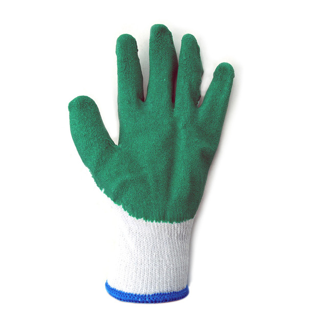 12 Pack Working Gloves with Rubber Palm Coated - Green - WGL1714