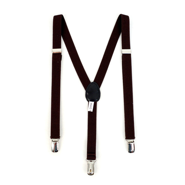 Boy's Brown Clip-on Suspender, Floral Pattern Ivy Hat & Matching Bow Tie Set (BSBIV0807H18-3)