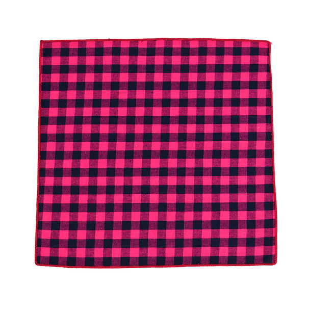 12pc Classic Plaid 100% Cotton Checked Pocket Square Handkerchiefs - CH17-CK