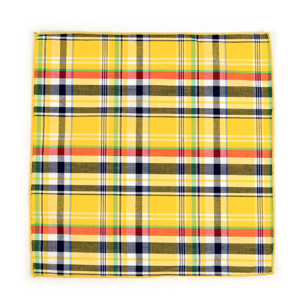 12pc Cotton Plaid Pocket Square Handkerchiefs - CH1731