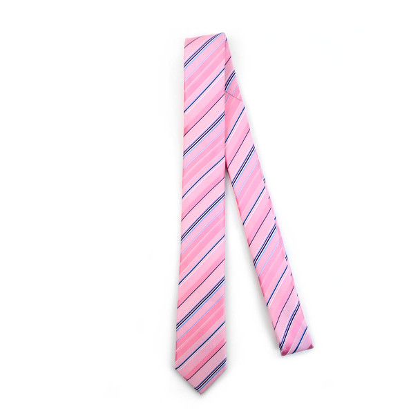 Striped Microfiber Poly Woven 2.25" Slim Tie - MPWS5904