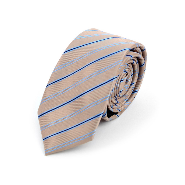 Striped Microfiber Poly Woven 2.25" Slim Tie - MPWS5905