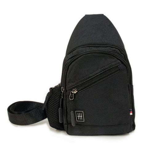 Unisex Black Crossbody Sling Bag with Adjustable Strap FBG1867
