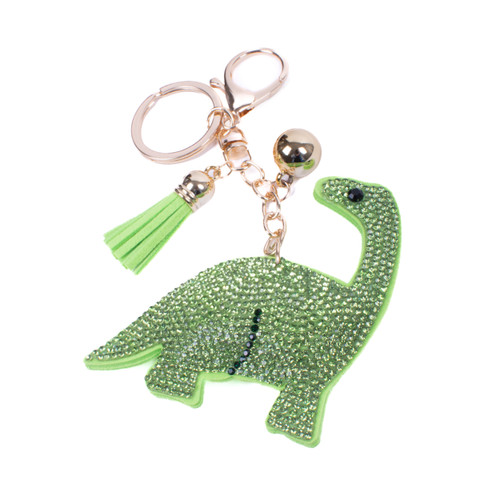 Bling Crystal Rhinestone Red Trex Dino Nugget Keychain-31691HY-G