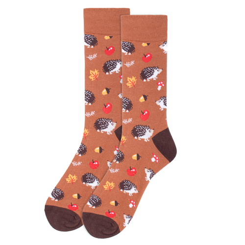 Men's Autumn Porcupine Novelty Socks SeliniNY Wholesale