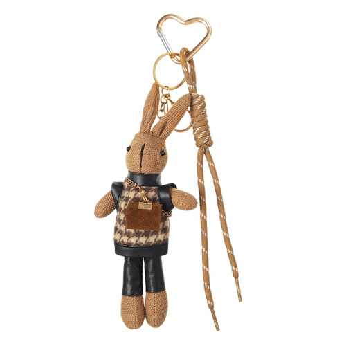 Bunny Bag Charm with Purse & Heart Clasp – Fashion Plush Accessory