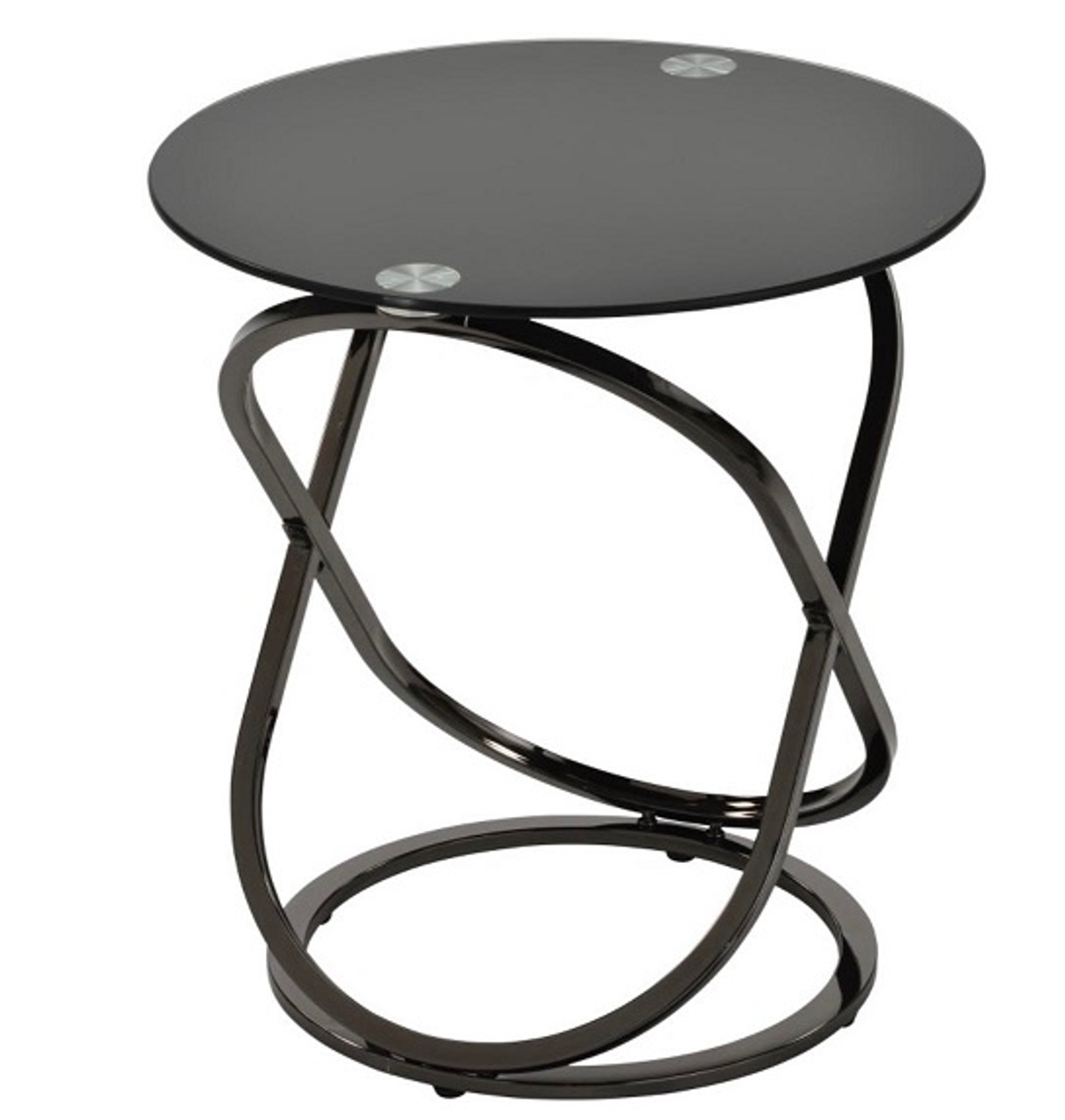 Designer Black Nickel Finish Accent Table A Classy Piece Shows