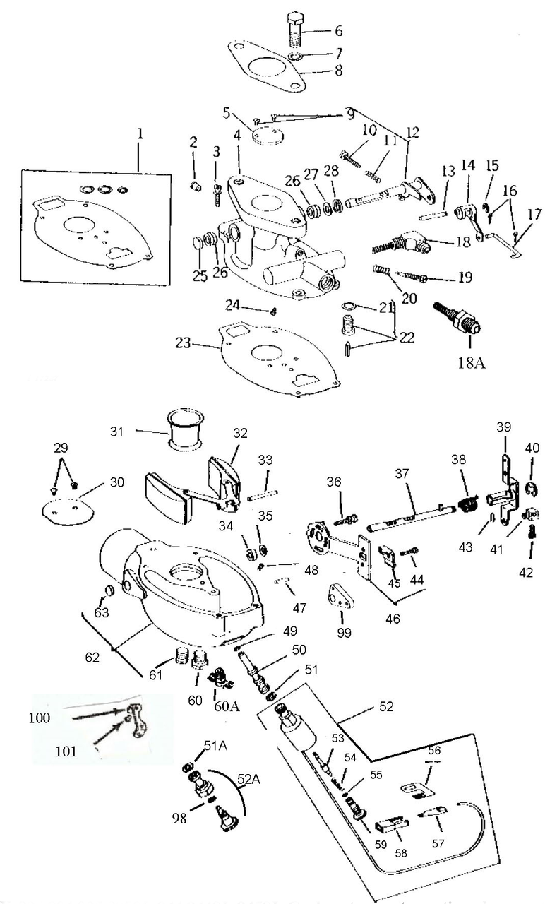 Carburetor Parts - TSX-894, 904, 905, 905SL, 944, 944SL