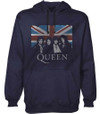 Queen 'Union Jack' (Navy) Pull Over Hoodie
