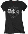 Slipknot 'Logo Star Diamante' (Black) Womens Fitted T-Shirt