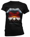 Metallica 'Master Of Puppets Tracks' (Black) Womens Fitted T-Shirt