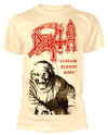 Death 'Scream Bloody Gore Red Logo' (Natural) T-Shirt - Ultrakult Clothing