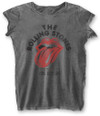 The Rolling Stones 'New York City 75' (Grey) Womens Burnout T-Shirt