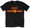 AC/DC 'Logo & Stripe' (Black) T-Shirt