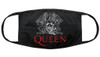 Queen 'Classic Crest' (Black) Face Mask