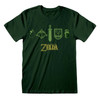 Nintendo The Legend Of Zelda 'Icons' (Green) T-Shirt