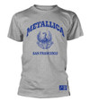 Metallica 'College Crest' (Grey) T-Shirt