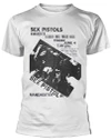 Sex Pistols 'Manchester Flyer' (White) T-Shirt