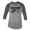 Clutch 'Pure Rock Wizards' (Grey) 3/4 Length Sleeve Raglan Baseball Shirt