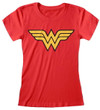 Wonder Woman  'Logo' (Red) Womens Fitted T-Shirt
