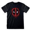 Marvel Deadpool 'Splat' (Black) T-Shirt
