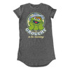 Sesame Street 'Grouchy In The Morning' (Heather Grey) Womens T-Shirt Dress