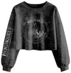 Harry Potter 'Hogwarts Constellation' (Acid Wash) Womens Cropped Sweatshirt