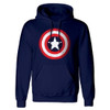 Marvel Captain America 'Shield Distressed' (Blue) Pull Over Hoodie