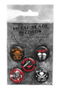 100% Official Metal Blade Records Button Badge Set