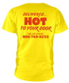 Stranger Things 'Surfer Boy Pizza' (Yellow) T-Shirt Back