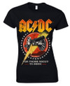 AC/DC 'For Those About To Rock Circle' (Black) Womens Fitted T-Shirt