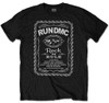 Run DMC 'Rock N Rule Whiskey Label' (Black) T-Shirt