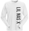 Lil Nas X 'Vertical Text' (White) Long Sleeve Shirt