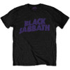 Black Sabbath 'Wavy Logo Vintage' (Black) T-Shirt (Plus Sizing)
