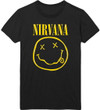 Nirvana 'Flower Sniffin' (Black) T-Shirt (Plus Sizing)