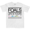Foals 'Life Is Yours Songlist' (White) T-Shirt Front