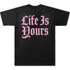 Foals 'Life Is Yours Text' (Black) T-Shirt Back